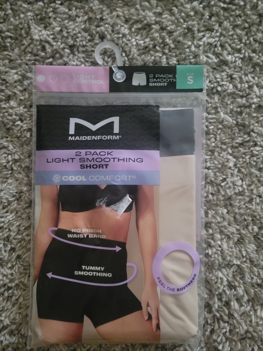 Maidenform 2-Pack Light Smoothing Shorts - Black & Nude